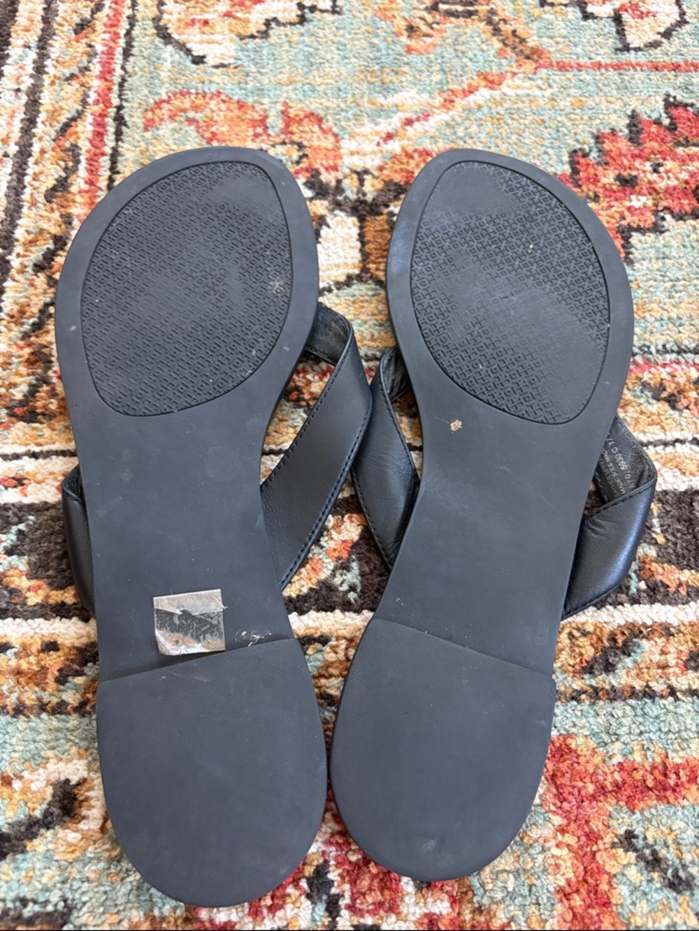 Tory Burch Black Monroe Leather Sandal size 9.5 M - Picture 6 of 6